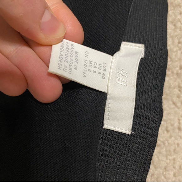 H&M black gothic style trousers with flared bottoms (US 8, 40) - Picture 3 of 7